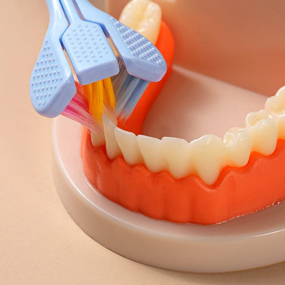 3-Sided Ultra-Soft Toothbrush – Gentle & Efficient Cleaning for Adults